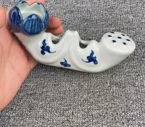 仿古瓷器莲花笔山笔搁笔洗文房用品小摆件。 ...