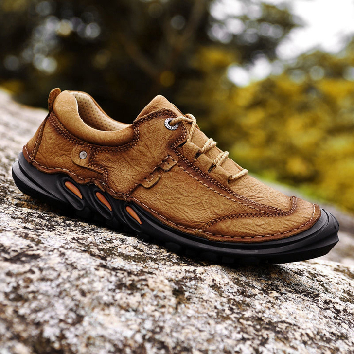 【头层牛皮】骆驼男鞋新款户外休闲皮鞋防滑透...