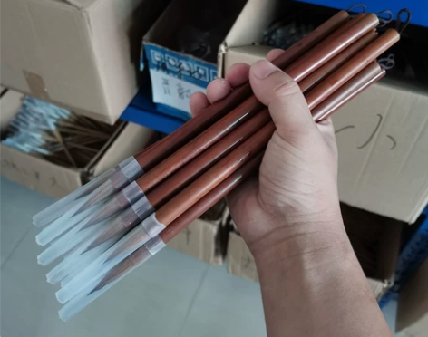 纯北尾狼毫毛笔烤红杆不加尼龙 出锋32mm...