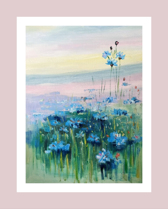 园上油画小清新油画手绘作品