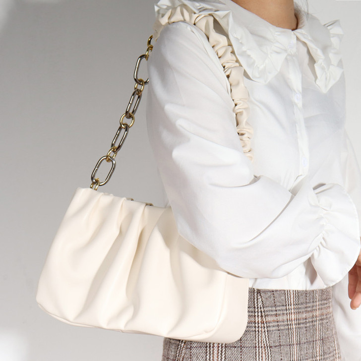 包包女2021新款时尚潮洋气质感褶皱云朵包...