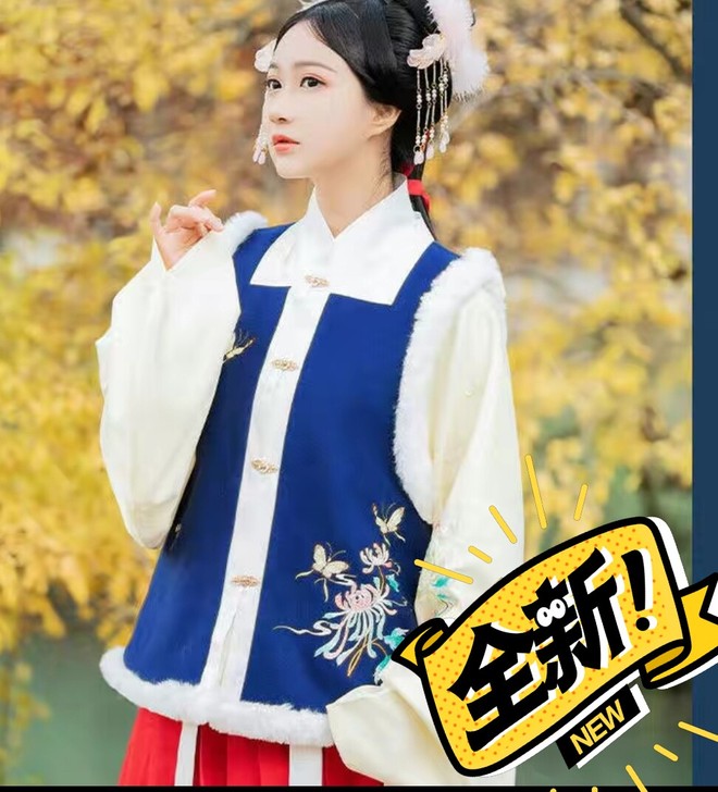绣花马甲全新