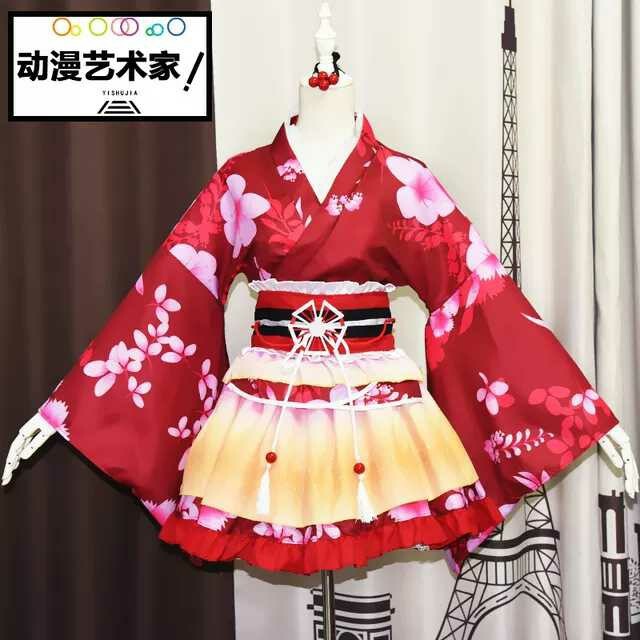 lovelive夏祭浴衣觉醒真姬和服改良c...
