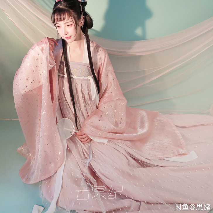 东月棠云月 粉金大袖M码(仅大袖)全新带吊...