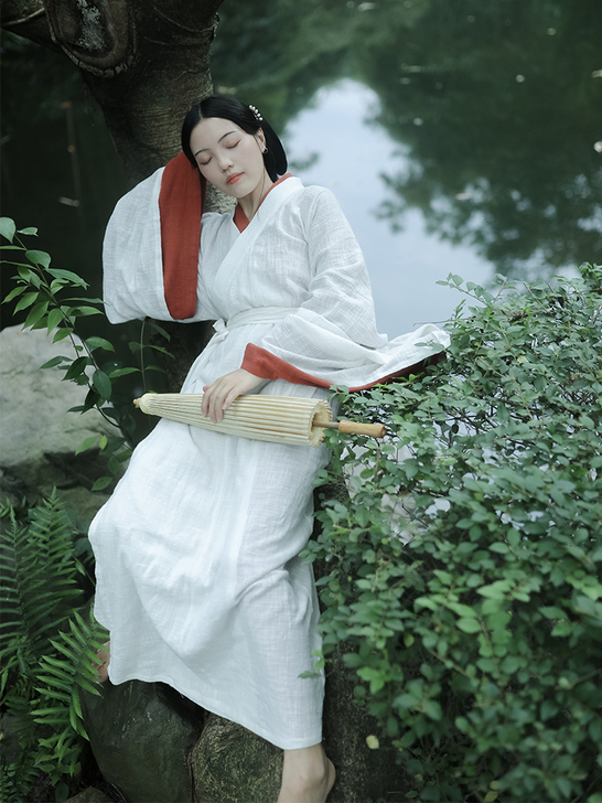 魏晋风汉服晋制女交领正品义领原创女侠风直裾...