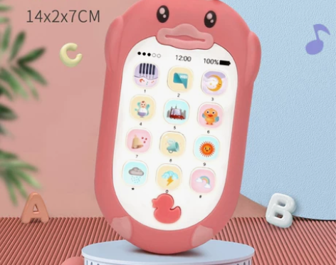 可咬仿真益智早教儿童音乐手机玩具宝宝电话男...