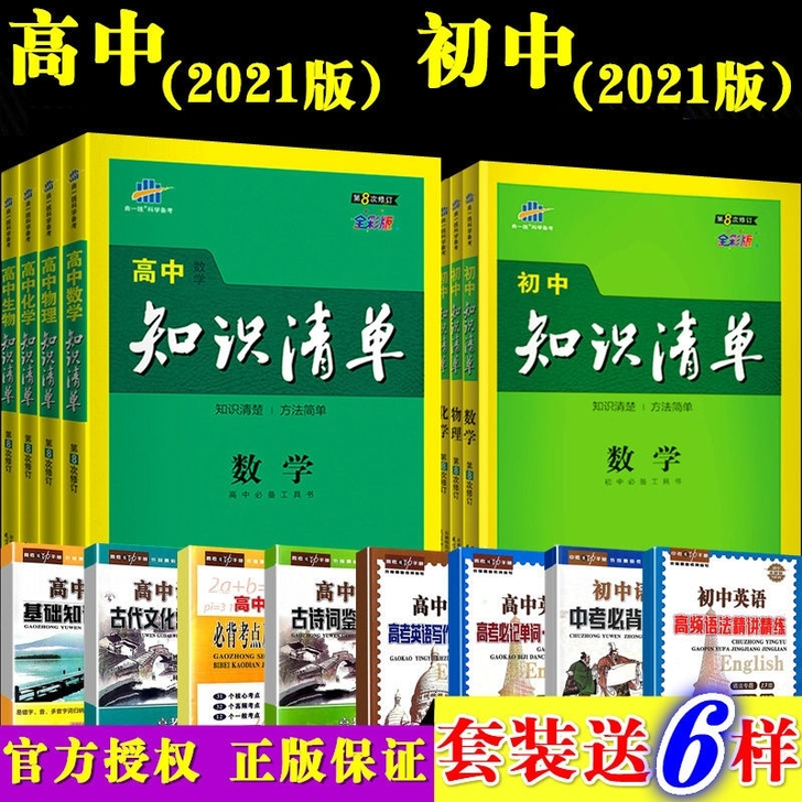2021知识清单高中初中语文英语数学物理化...