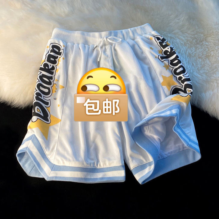 美式篮球短裤男潮嘻哈高街hiphop裤子夏...