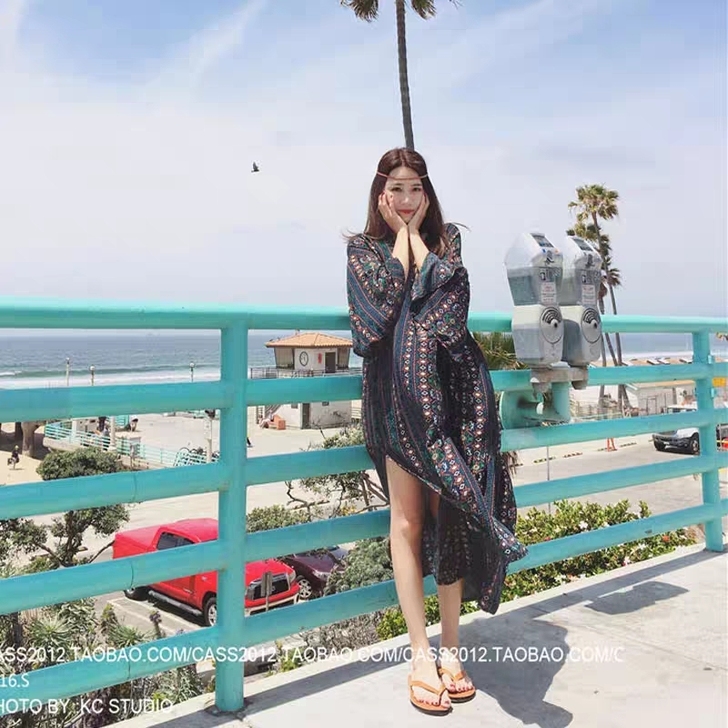 波西米亚长裙沙滩裙女夏2019新款泰国普吉...