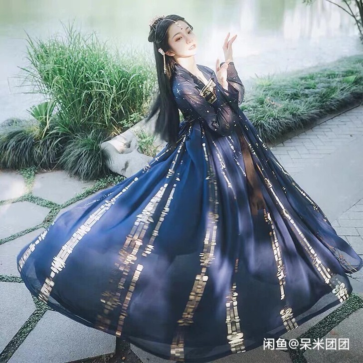 汉服改良汉服【墨子研】蓝璎珞