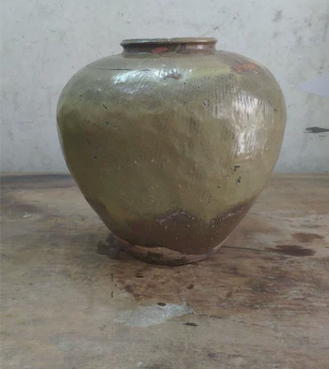 民俗粗陶，绿釉陶罐，花器，影视道具，书房茶...