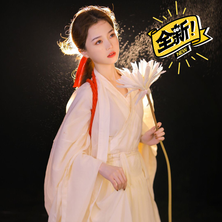 神明少女魏晋风齐腰汉服写真超仙古装古风影楼...