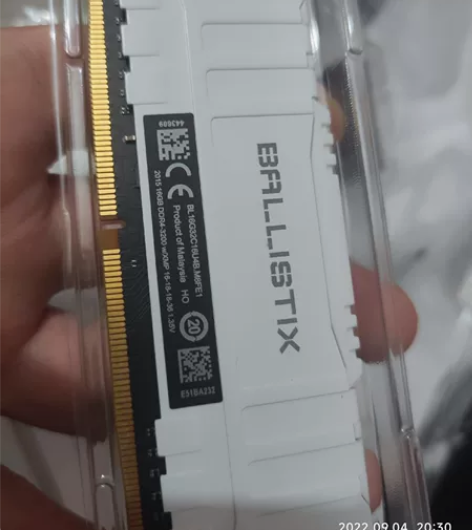镁光ddr4 3200  16g  8颗粒...