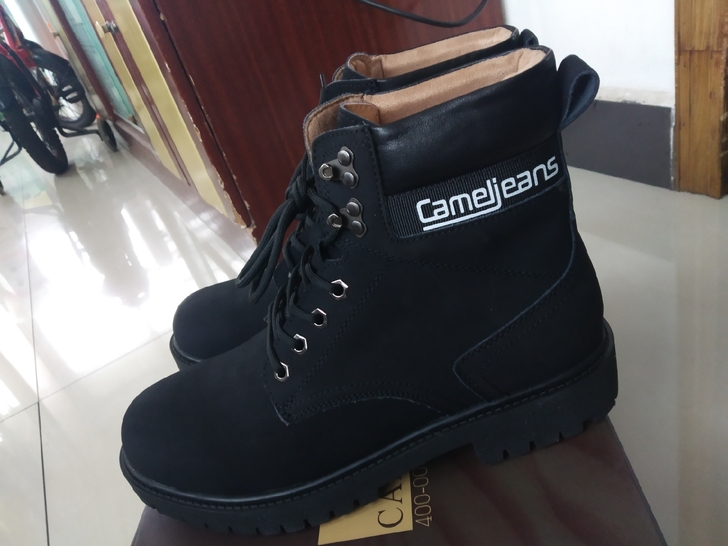 骆驼头层牛皮男士休闲皮鞋吊牌包装齐全，支持...