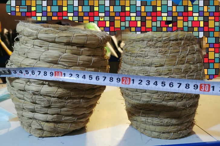 手工稻草还是谷草编织的窝窝,尺寸18##a...