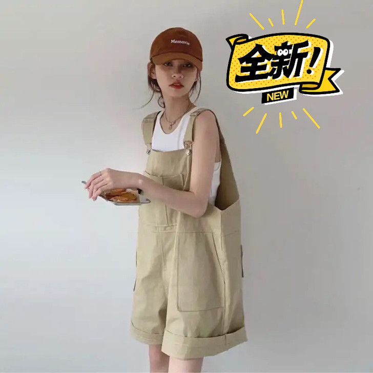 全新，背带裤，宽松