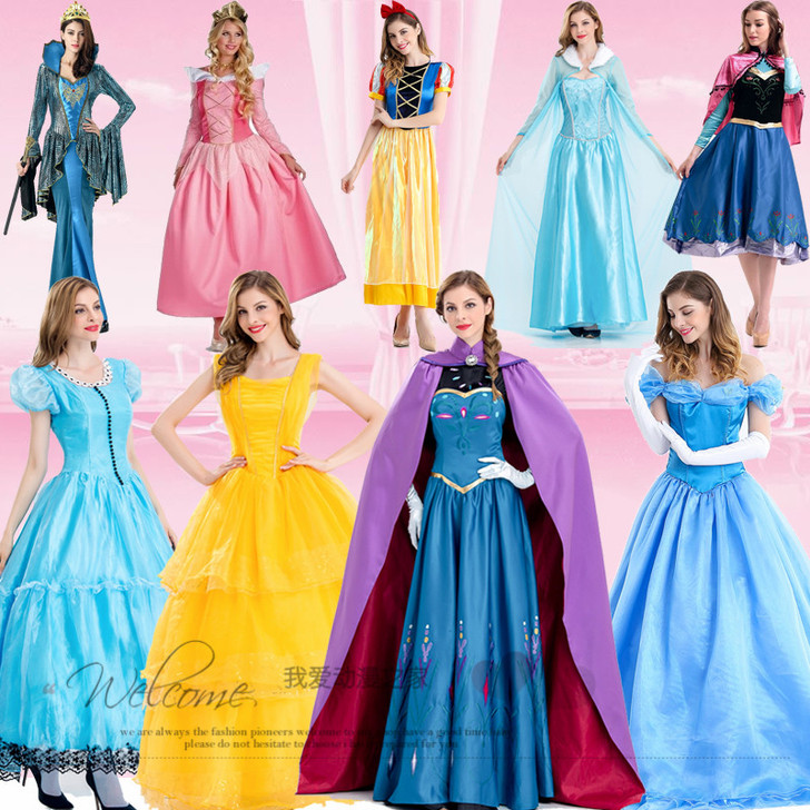 万圣节服装cosplay成人白雪公主裙 灰...