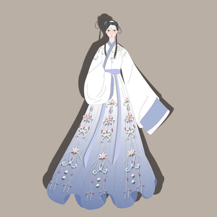 【桃纹樱】幽岚记原创汉服女晋制交领襦裙三件...