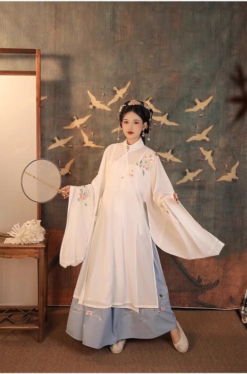 艺缕原创正品汉服女【牡丹记】袄裙刺绣立领褶...