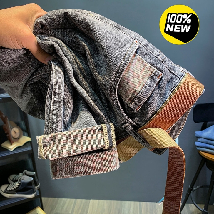 新款九分牛仔裤男士韩版潮流修身小脚裤弹力宽...