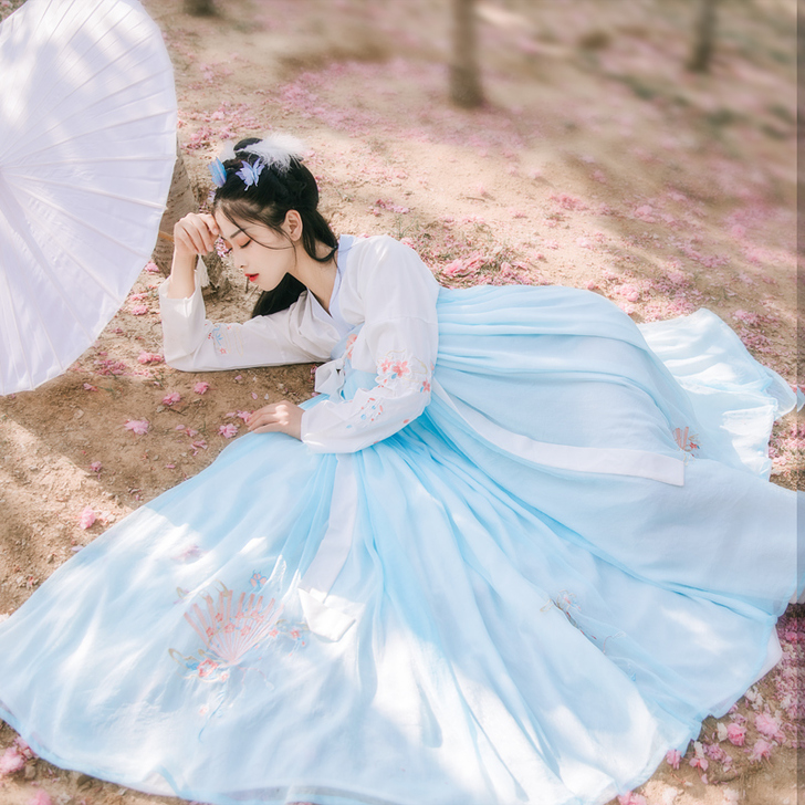 【艺缕原创一月扇】汉服6米大摆 唐制两片式...