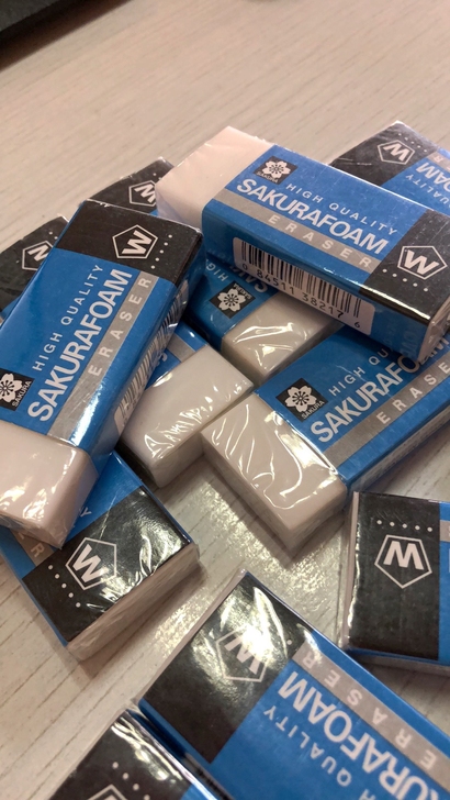 美术生来捡漏樱花橡皮擦美术素描橡皮无痕橡皮