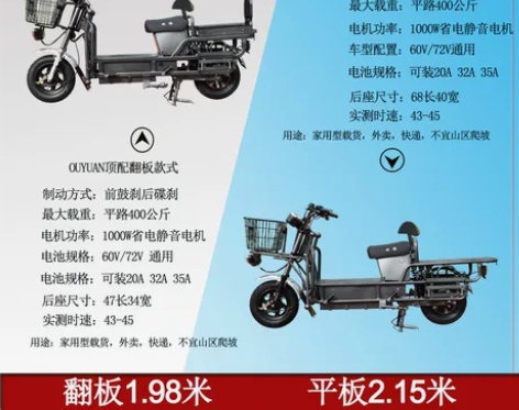 全原装载重王电瓶车72V96V拉货电动车送...