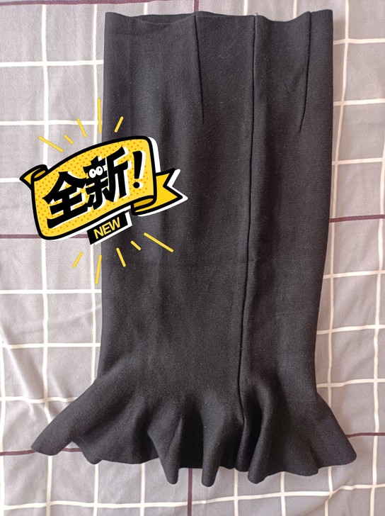 春秋冬时尚百搭修身显瘦 针织裙 荷叶边  ...