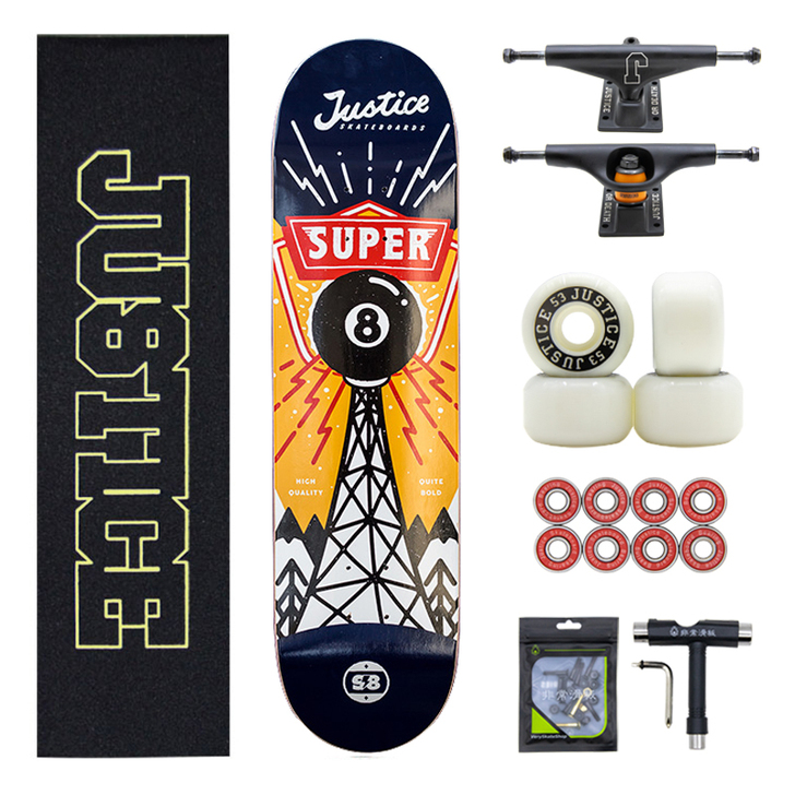 沸点justice滑板2019新款8层整板...