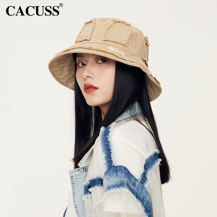 CACUSS渔夫帽春夏女新款时尚复古国潮盆...