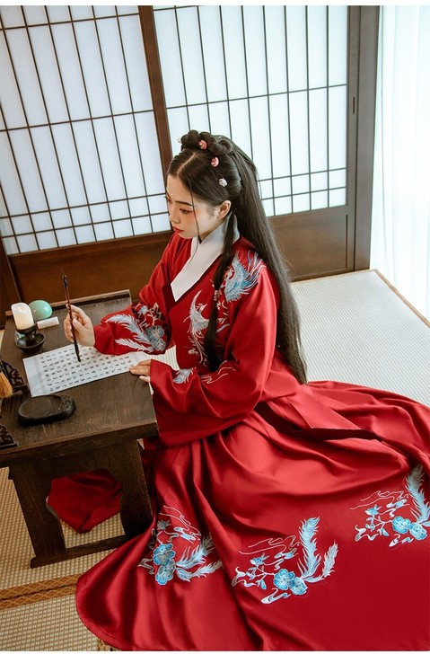 艺缕原创正品【鸾凤】交领汉服女琵琶袖明制袄...