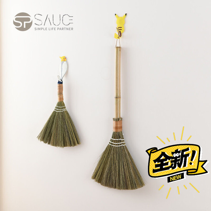 日本植物手工芒草扫帚草编软毛小扫把长短柄稻...