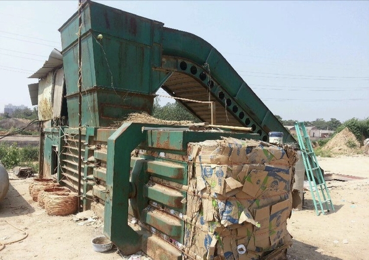 维纸板打包稻草编织袋生活垃圾压块机海绵压缩...