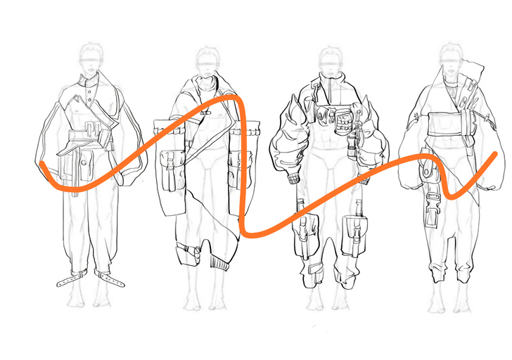 ps服装设计草图（板绘，手绘均可）