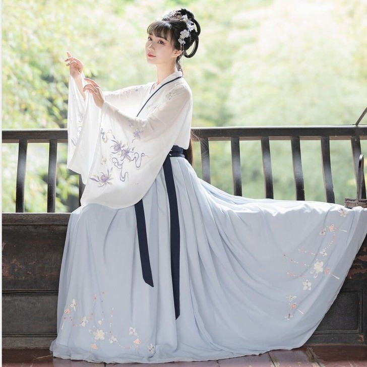 主出次换汉服女正品原创【敛华】重工刺绣魏晋...