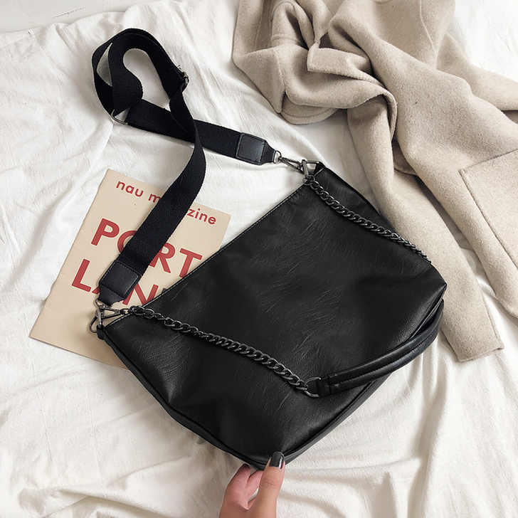 大包包女2019新款潮韩版简约学生大容量手...