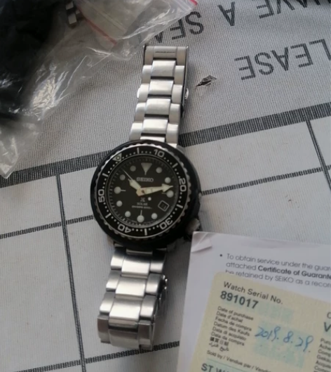 精工潜水表，SNE497P1，小罐头，钢链...