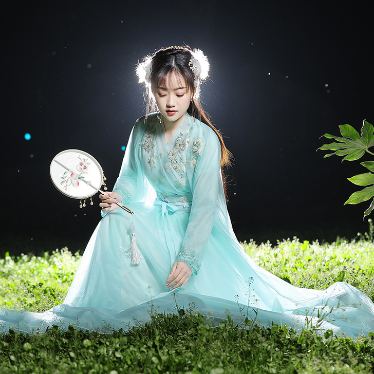 夕洛茜新品原创汉服女夏季古装飘逸超仙襦裙年...