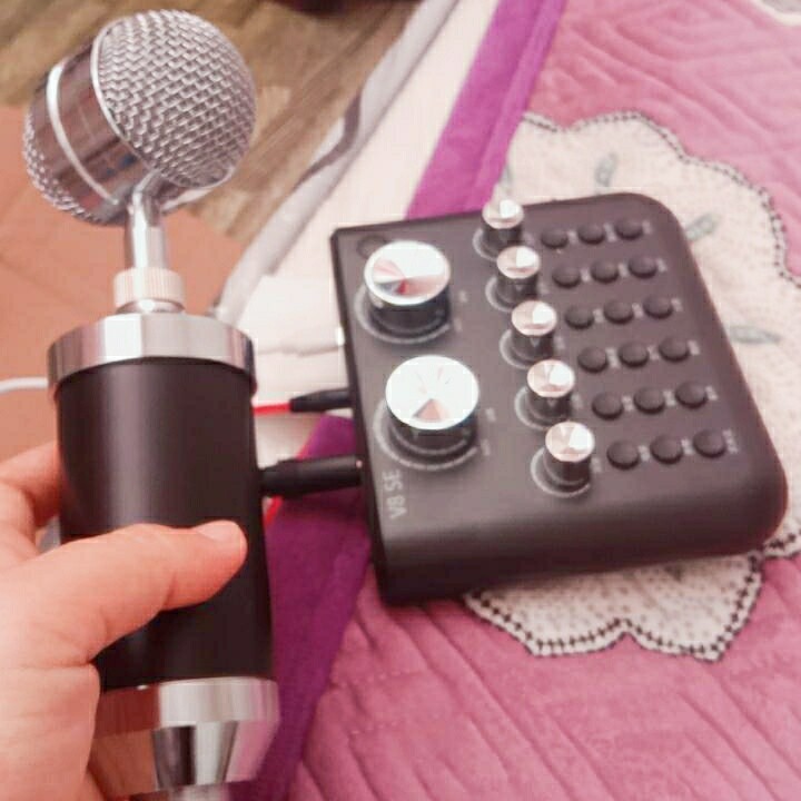 手机电脑声卡套装变声器主播直播设备麦克风话...