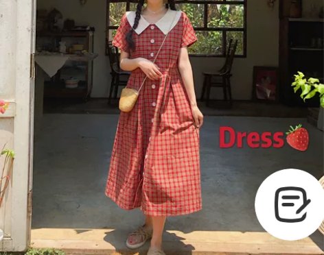 夏季2019新款韩版法式复古高腰格子裙学生...