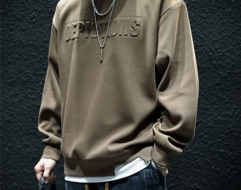 380g假两件长袖卫衣男秋季宽松潮牌ins...