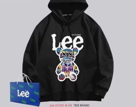 Lee UCUSO联名暴力熊长袖卫衣男连帽...