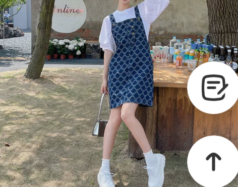 可盐可甜炸街牛仔蓝背带裙女夏季设计感小众网...