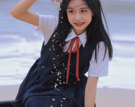 日系学院风连衣裙女装夏季2022新款可爱小...