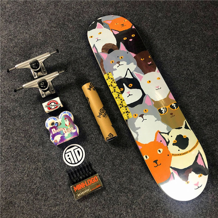 西班牙卡通猫BD组装滑板D桥destruc...