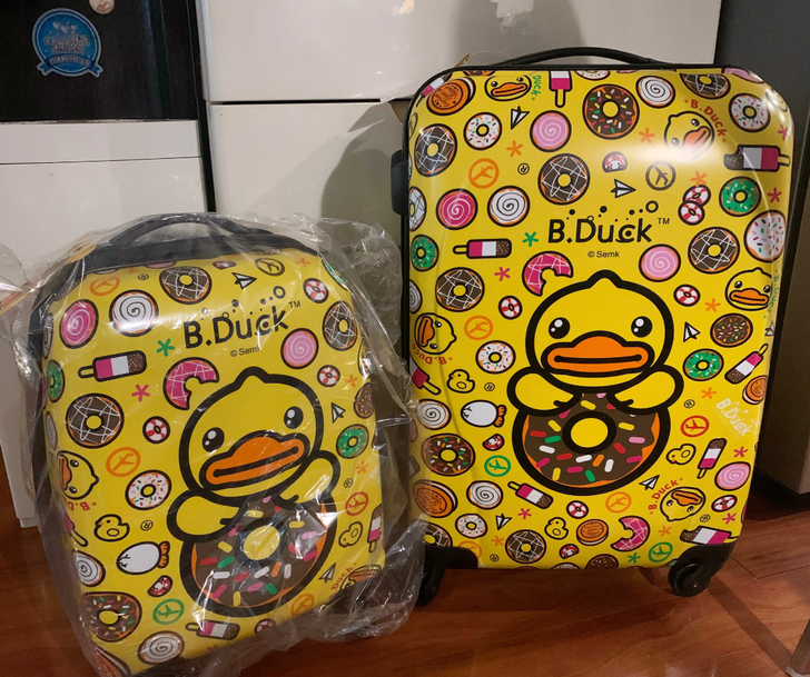 B.Duck拉杆箱 小黄鸭甜甜圈行李箱