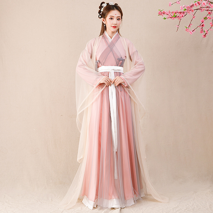 原创古装汉服女中国风超仙气襦裙儿童女飘逸古...