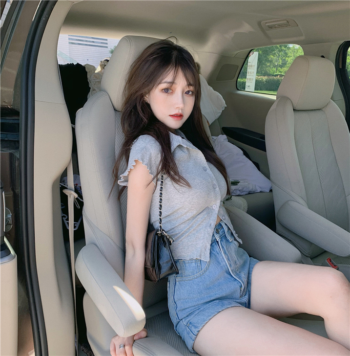 晶美雅 蕾丝雪纺衫