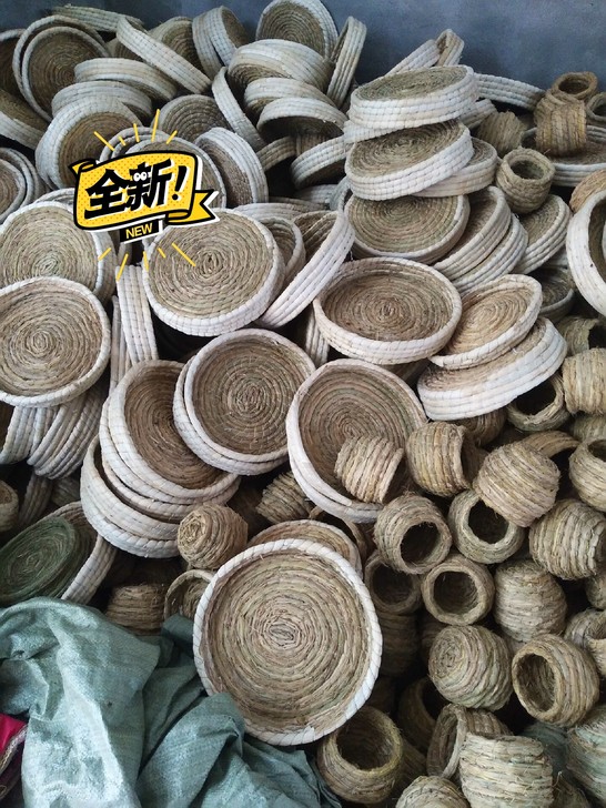 鸽子窝草编玉米皮防侧翻油草车轮子油草防侧翻...