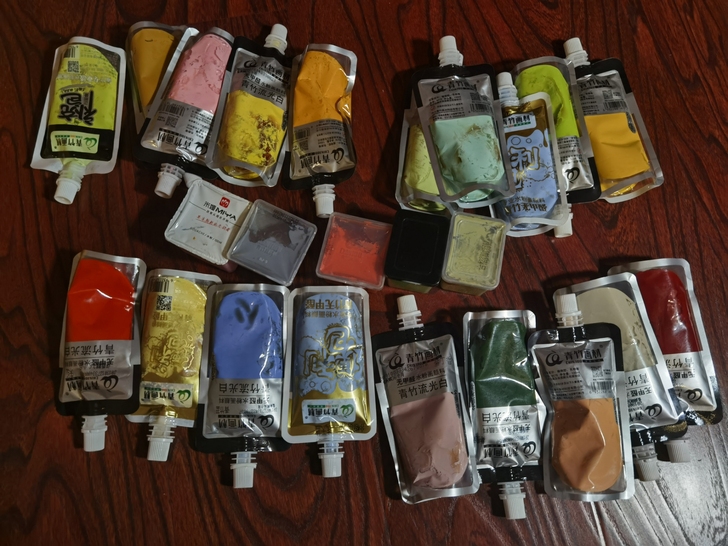 青竹水粉颜料补充包100ml，都是青竹的只...